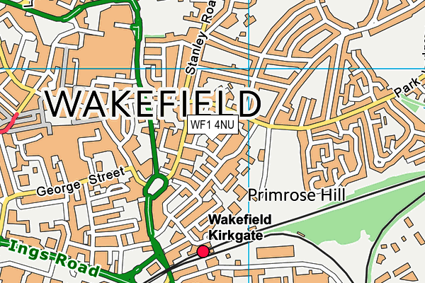 WF1 4NU map - OS VectorMap District (Ordnance Survey)