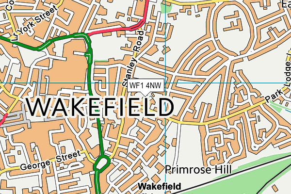 WF1 4NW map - OS VectorMap District (Ordnance Survey)