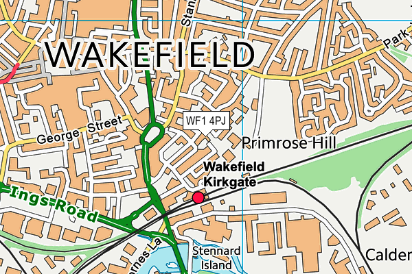 WF1 4PJ map - OS VectorMap District (Ordnance Survey)