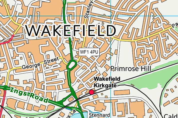 WF1 4PU map - OS VectorMap District (Ordnance Survey)