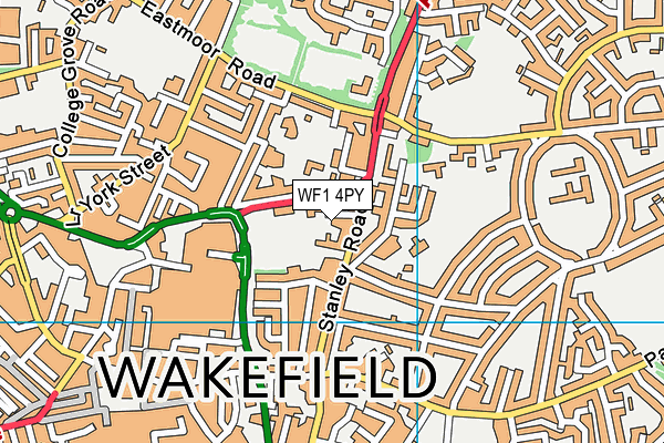 WF1 4PY map - OS VectorMap District (Ordnance Survey)