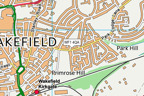 WF1 4QA map - OS VectorMap District (Ordnance Survey)