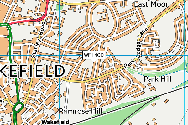 WF1 4QD map - OS VectorMap District (Ordnance Survey)
