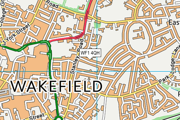 WF1 4QH map - OS VectorMap District (Ordnance Survey)