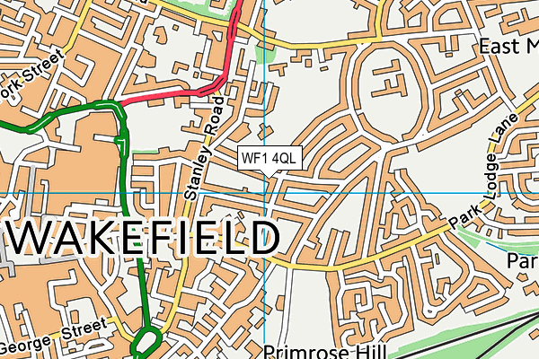 WF1 4QL map - OS VectorMap District (Ordnance Survey)