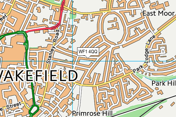 WF1 4QQ map - OS VectorMap District (Ordnance Survey)