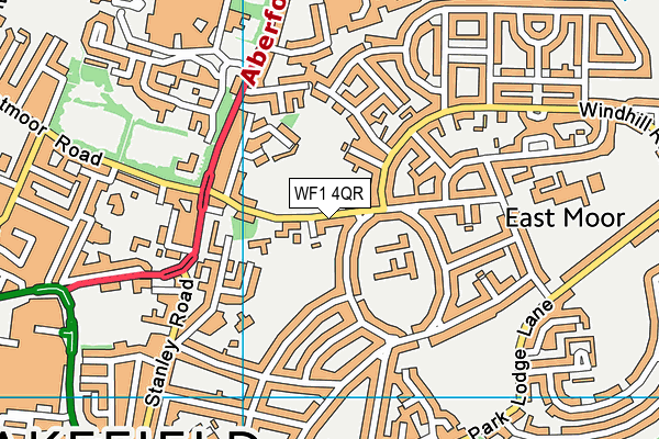 WF1 4QR map - OS VectorMap District (Ordnance Survey)