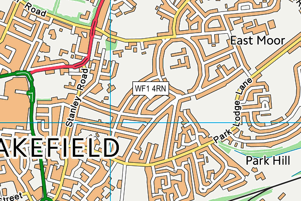 WF1 4RN map - OS VectorMap District (Ordnance Survey)