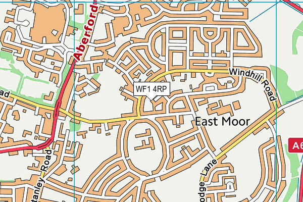 WF1 4RP map - OS VectorMap District (Ordnance Survey)