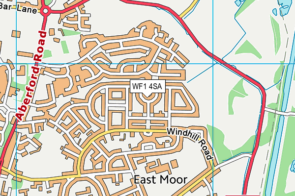 WF1 4SA map - OS VectorMap District (Ordnance Survey)