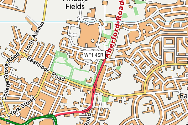 WF1 4SR map - OS VectorMap District (Ordnance Survey)