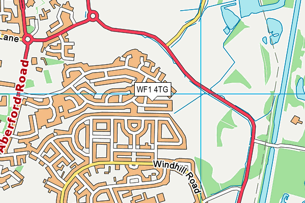 WF1 4TG map - OS VectorMap District (Ordnance Survey)