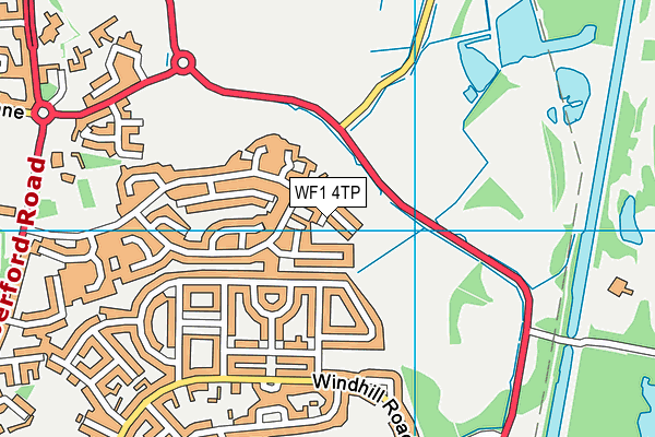 WF1 4TP map - OS VectorMap District (Ordnance Survey)