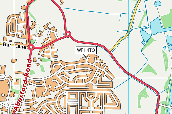 WF1 4TQ map - OS VectorMap District (Ordnance Survey)