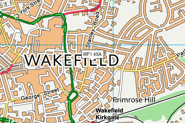 WF1 4XA map - OS VectorMap District (Ordnance Survey)