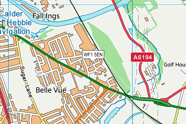 WF1 5EN map - OS VectorMap District (Ordnance Survey)