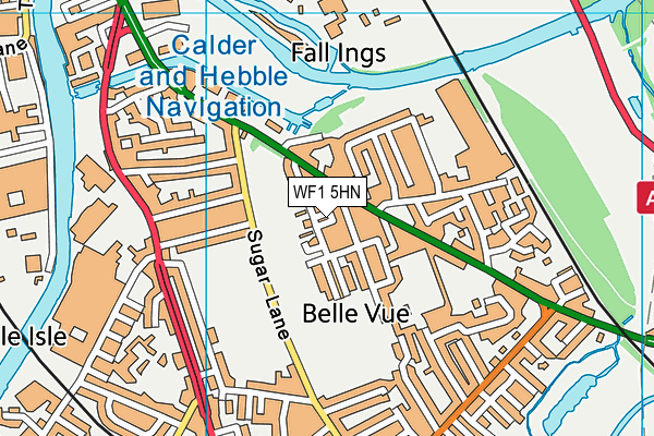 WF1 5HN map - OS VectorMap District (Ordnance Survey)