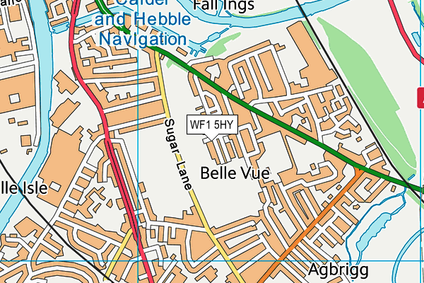 WF1 5HY map - OS VectorMap District (Ordnance Survey)