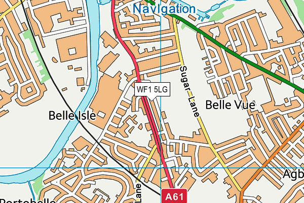 WF1 5LG map - OS VectorMap District (Ordnance Survey)