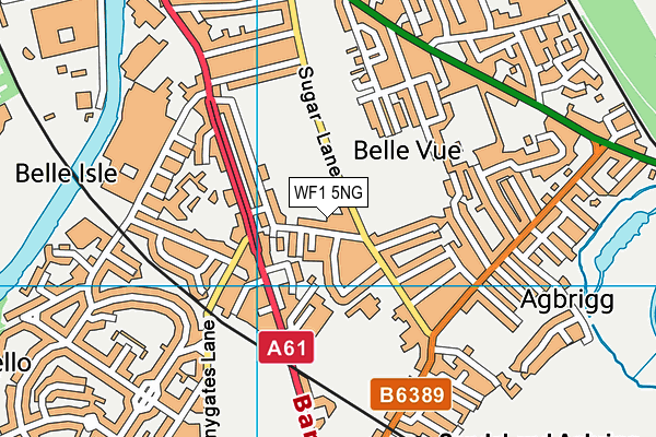 WF1 5NG map - OS VectorMap District (Ordnance Survey)