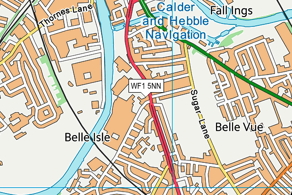 WF1 5NN map - OS VectorMap District (Ordnance Survey)