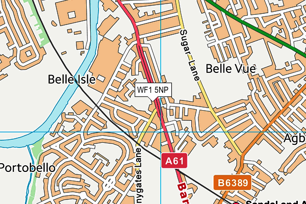 WF1 5NP map - OS VectorMap District (Ordnance Survey)