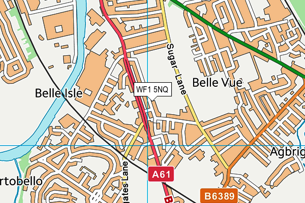 WF1 5NQ map - OS VectorMap District (Ordnance Survey)