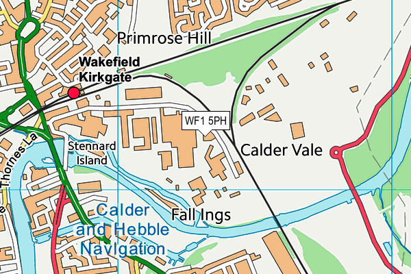 WF1 5PH map - OS VectorMap District (Ordnance Survey)