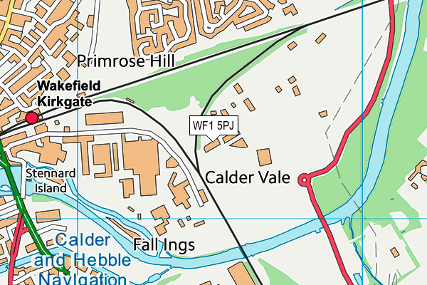 WF1 5PJ map - OS VectorMap District (Ordnance Survey)