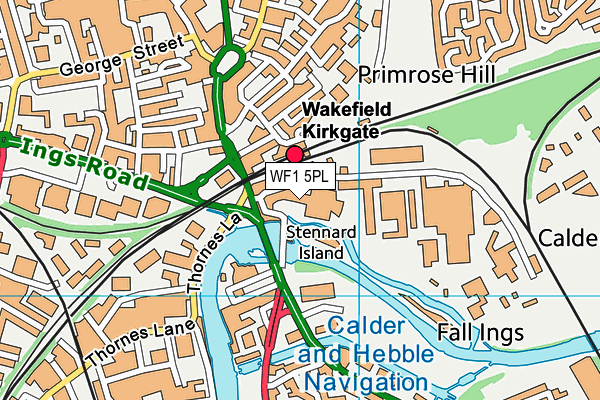 WF1 5PL map - OS VectorMap District (Ordnance Survey)