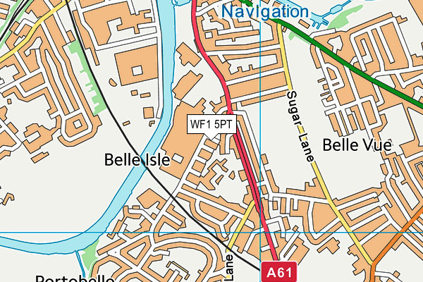 WF1 5PT map - OS VectorMap District (Ordnance Survey)