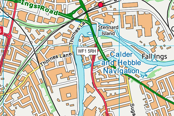 WF1 5RH map - OS VectorMap District (Ordnance Survey)