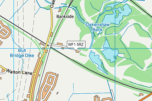 WF1 5RZ map - OS VectorMap District (Ordnance Survey)