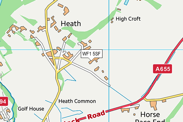 WF1 5SF map - OS VectorMap District (Ordnance Survey)