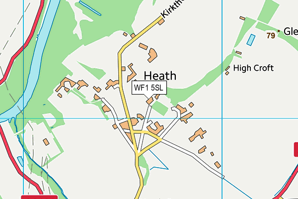 WF1 5SL map - OS VectorMap District (Ordnance Survey)