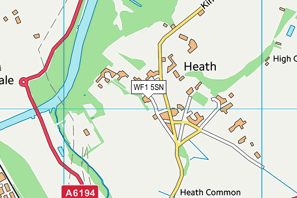 WF1 5SN map - OS VectorMap District (Ordnance Survey)