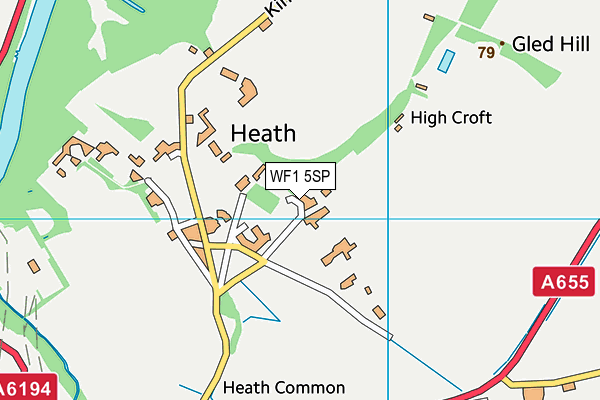 WF1 5SP map - OS VectorMap District (Ordnance Survey)