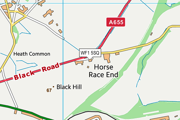 WF1 5SQ map - OS VectorMap District (Ordnance Survey)