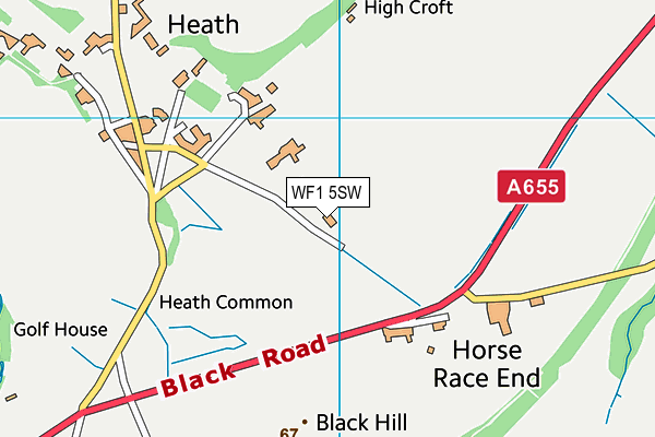 WF1 5SW map - OS VectorMap District (Ordnance Survey)