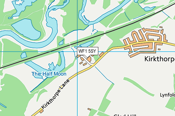 WF1 5SY map - OS VectorMap District (Ordnance Survey)