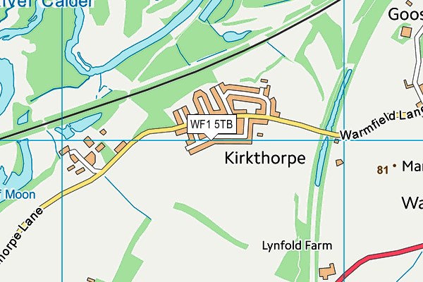 WF1 5TB map - OS VectorMap District (Ordnance Survey)