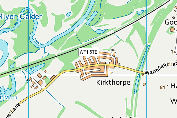 WF1 5TE map - OS VectorMap District (Ordnance Survey)