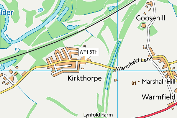 WF1 5TH map - OS VectorMap District (Ordnance Survey)