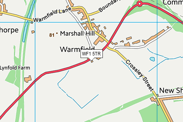 WF1 5TR map - OS VectorMap District (Ordnance Survey)