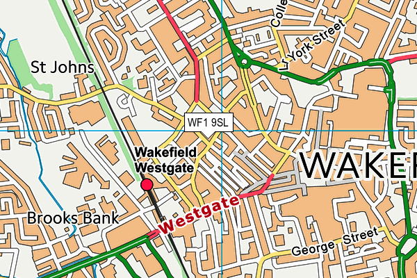 WF1 9SL map - OS VectorMap District (Ordnance Survey)