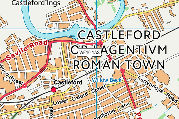 WF10 1AS map - OS VectorMap District (Ordnance Survey)