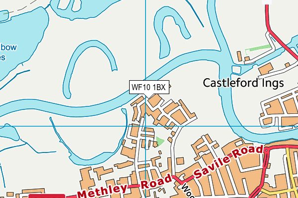WF10 1BX map - OS VectorMap District (Ordnance Survey)