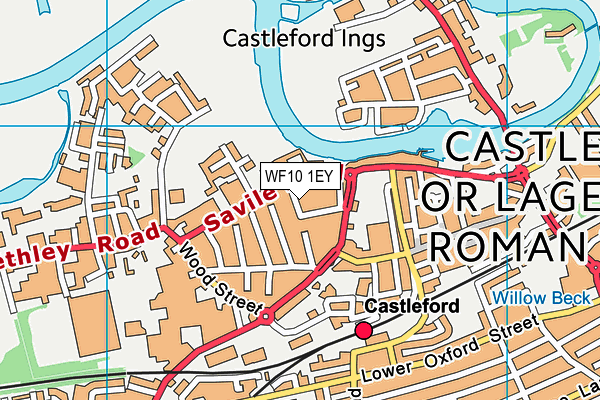 WF10 1EY map - OS VectorMap District (Ordnance Survey)