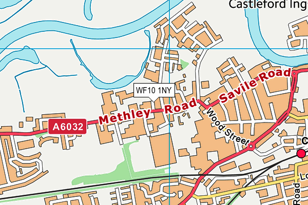 WF10 1NY map - OS VectorMap District (Ordnance Survey)