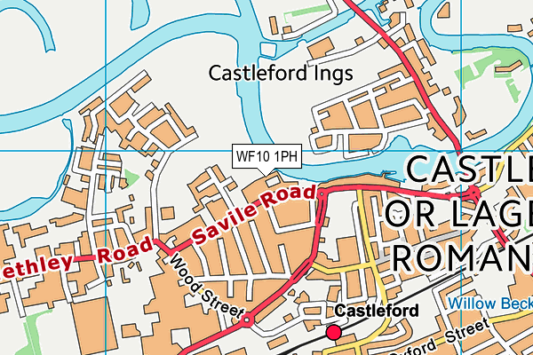 WF10 1PH map - OS VectorMap District (Ordnance Survey)